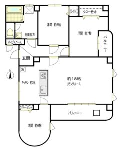 【マンション】松本市島立　３ＬＤＫ（９２．４１㎡）３０３号室　 画像2